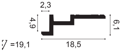 Карниз Orac Decor C396 (2000x185x61_мм)