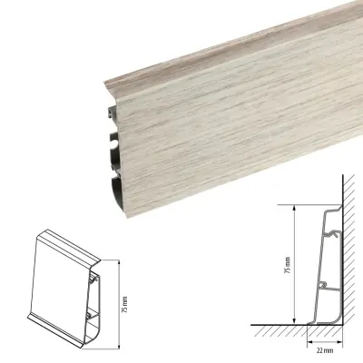 Плинтус напольный Cezar Hi-LINE Престиж M328 матовый Сосна Северная