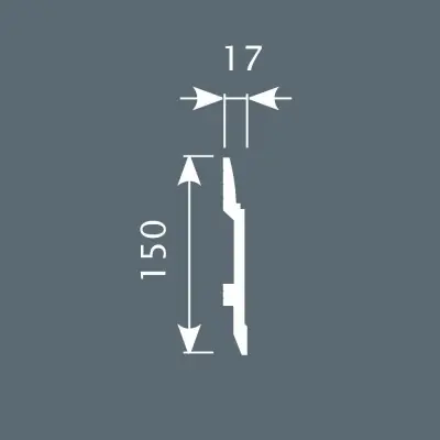 Плинтус Cosca Decor PX007, 150х17, Экополимер