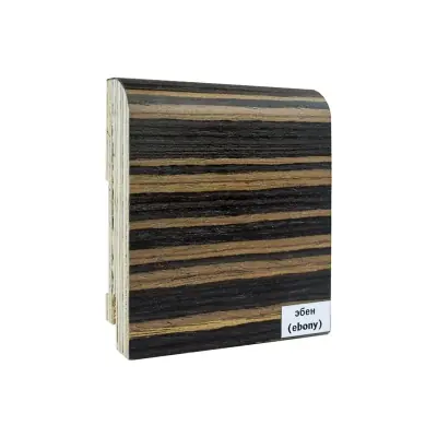 Плинтус шпонированный Эбен 120x15