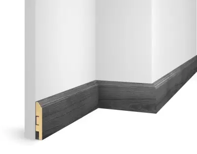 Плинтус WP07 МДФ экошпон ясень Дымчатый 80x16x2400 мм