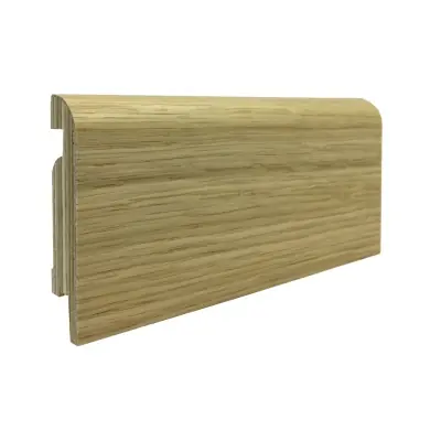 Плинтус шпонированный Дуб без покрытия 70x15 R13