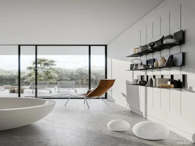 Скрытый плинтус LACONISTIQ STRONG "усиленный", под подсветку, алюминиевый без покрытия (80х13,1х3000