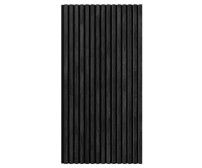 Акустическая панель, черный войлок, 1200х600х19мм, рейки МДФ дуб Графит