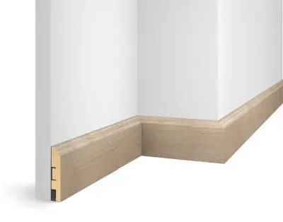 Плинтус WP07 МДФ экошпон Ясень Тирамису 80x16x2400 мм