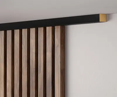 Руст стыковочный 25х22х1350мм, МДФ, черный