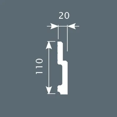 Плинтус Cosca Decor PX010, 110х20, Экополимер