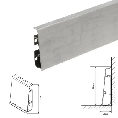 Плинтус напольный Cezar Hi-LINE Престиж M256 матовый Готический