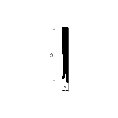 Белый напольный плинтус из МДФ Infinity Line IL103-100-12