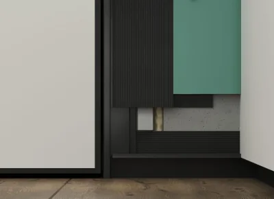 Теневая рейка micro 3М (скрытый наличник) Laconistiq Серебристый МУАР RAL9006 (3000х96х16 мм)