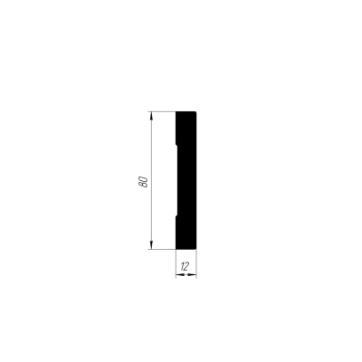 Белый напольный плинтус из МДФ Infinity Line IL106-080-12