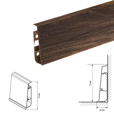 Плинтус напольный Cezar Hi-LINE Престиж M284 матовый Дуб Леонардо