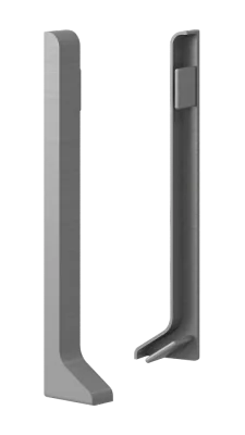 Комплект заглушек алюминиевые (левая+правая)  LACONISTIQ Серебристые анод. 60мм