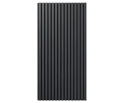 Акустическая панель, черный войлок, 1200х600х21мм, рейки МДФ, шпон дуб антрацит темно-серый