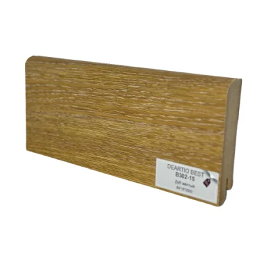 Плинтус напольный Deartio B302-15 Дуб желтый 2050x80x16 мм