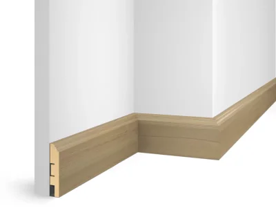 Плинтус МДФ Cosca Decor ЕP02 NanoFlex, Дуб Беленый, 80x16x2400 мм