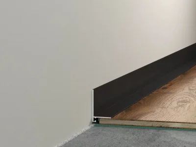 Микроплинтус LACONISTIQ Micro-L угловой Белый муар RAL9016 (2450х25х16 мм)