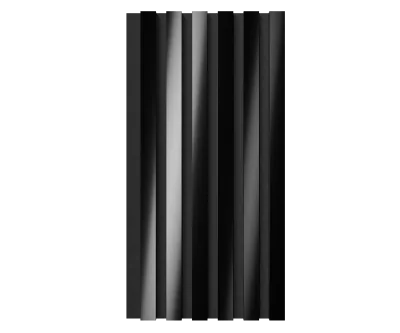 Комплект акуст.панелей, черный войлок, 600х300х19мм, рейки ЭКОПОЛИМЕР, черное зеркало/2шт.