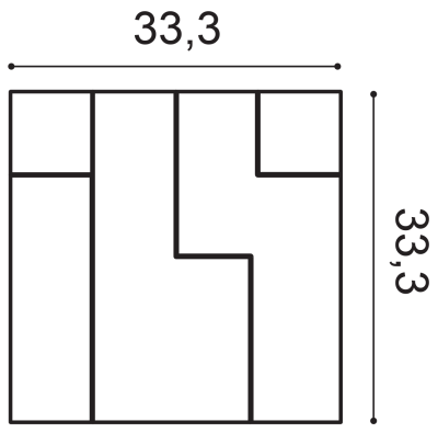 Декоративная панель Orac Decor W102 (333x333x25_мм)