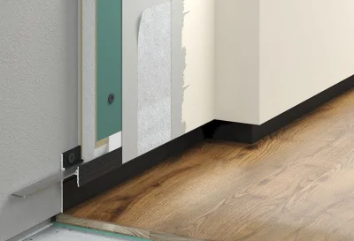 Теневой плинтус LACONISTIQ LIGHT под подсветку, Черный Анодированный (3000х41х15 мм)