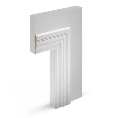 Наличник МДФ Cosca Decor AN03 белый, 100x16x2400 мм