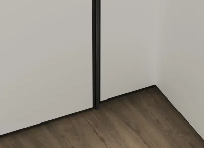 Теневая рейка micro 3М (скрытый наличник) Laconistiq Серебристый МУАР RAL9006 (3000х96х16 мм)