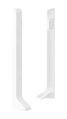 Комплект заглушек алюминиевые (левая+правая)  LACONISTIQ Белые матовые 60мм.