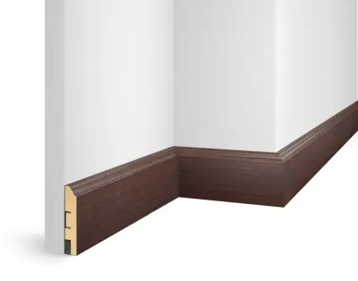 Плинтус WP07 МДФ экошпон ясень Коньяк 80x16x2400 мм