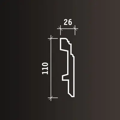 Плинтус Европласт 1.53.101 гибкий (2000x110x26_мм)