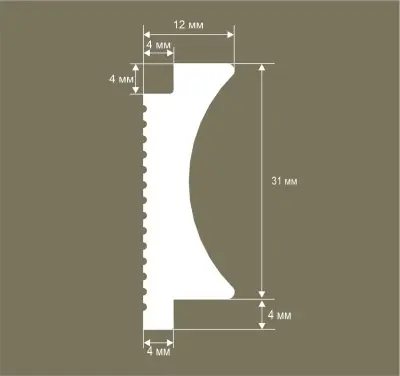 Рейка Cosca Decor Cosca Decor RX014, 31х12, 2800 мм, Экополимер